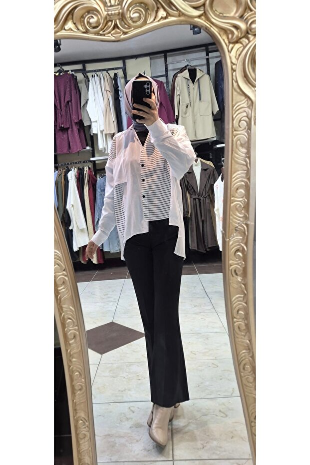 Simetrik kesim gömlek - 2