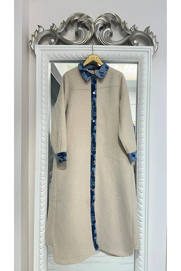 Kaşe Pardesü - Taş - 2