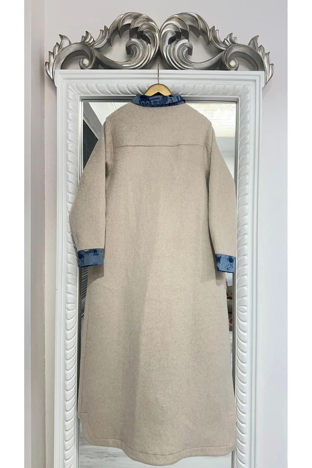 Kaşe Pardesü - Taş - 7