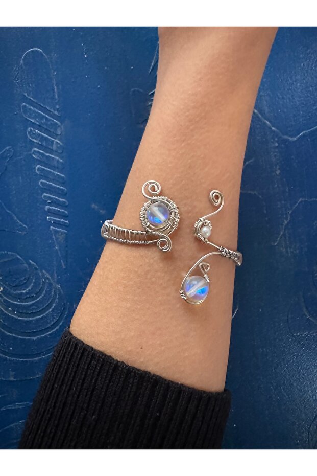 Arm Bracelet Steel Thermal Quartz Natural Stone (Special Design)