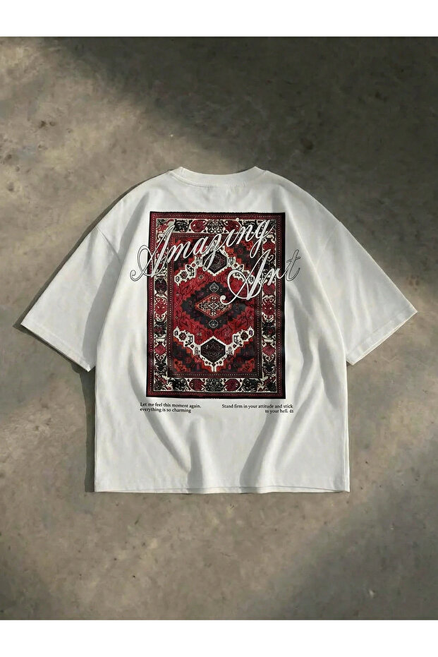 Unisex Amazing Art Carpet Printed Custom Design Oversized T-Shirt