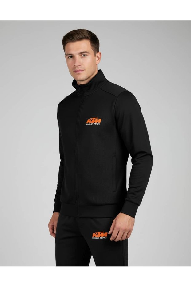 Ktm Tracksuit Set – Lycra Cotton Fabric, Sporty Fit, Suitable for Casual Wear & Riding