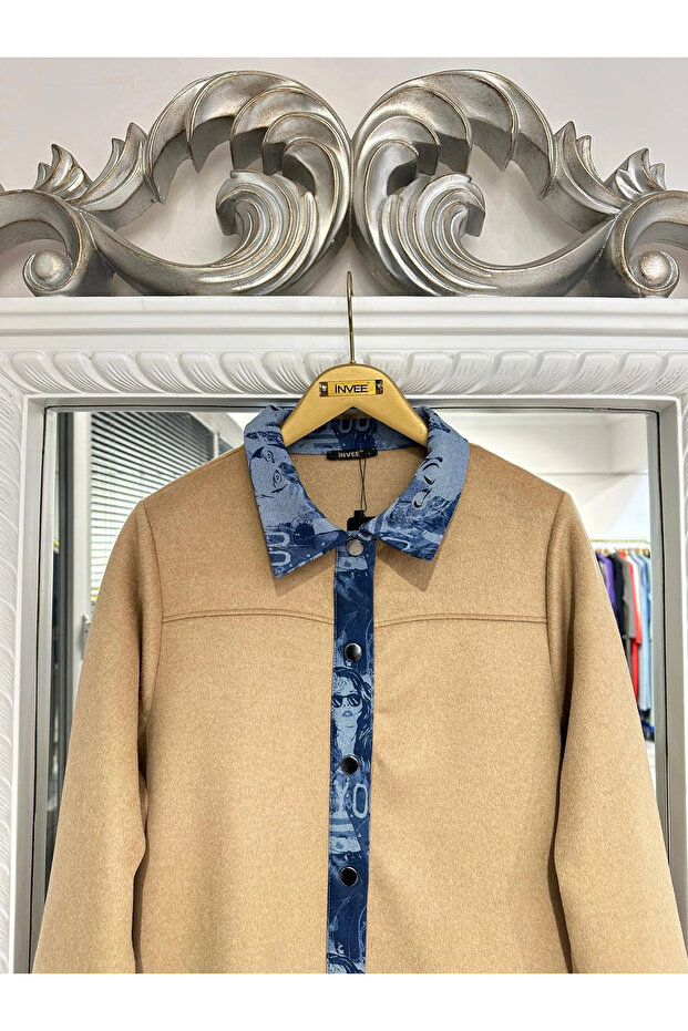 Kaşe Pardesü - Camel - 1