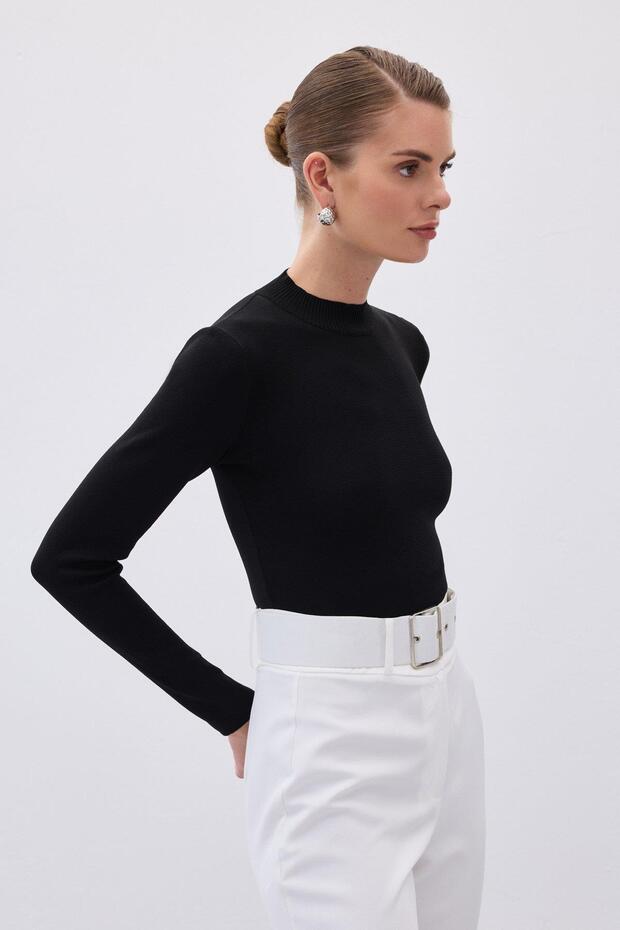 Women's Half Fisherman Knit Blouse 105-1355