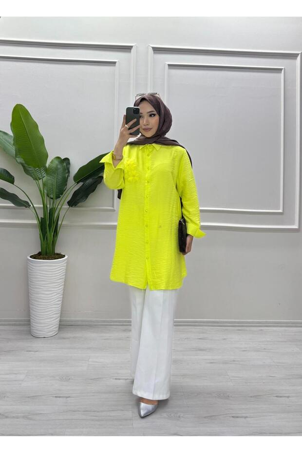 Phosphor Green Daisy Tunic - 1