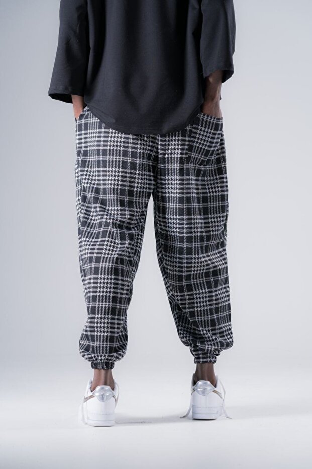 بنطلون شالوار منقوش بخصر مطاطي - 3