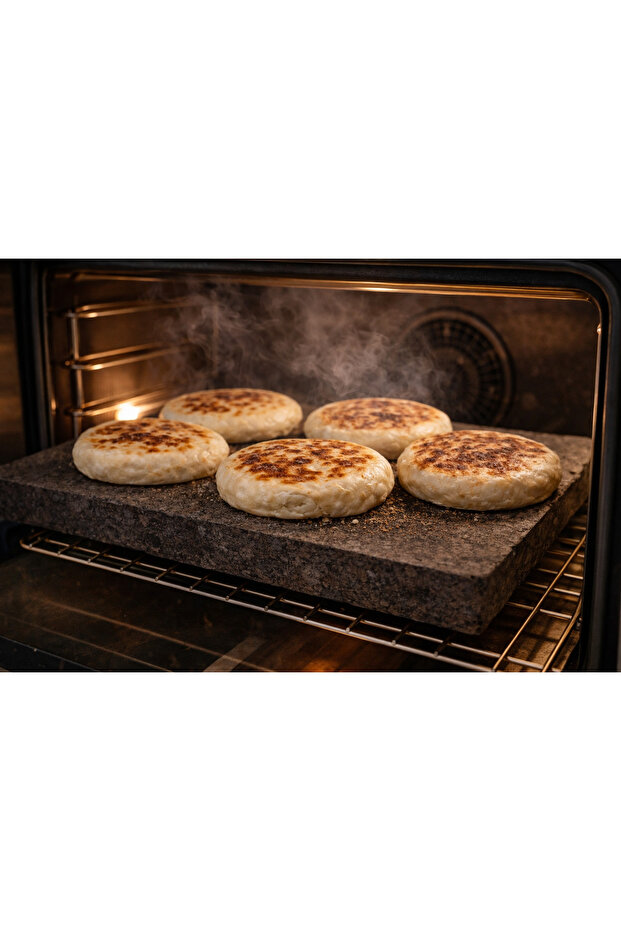 Natural Basalt Tandoor and Baklava Stone | Stone Oven Effective | 30X40
