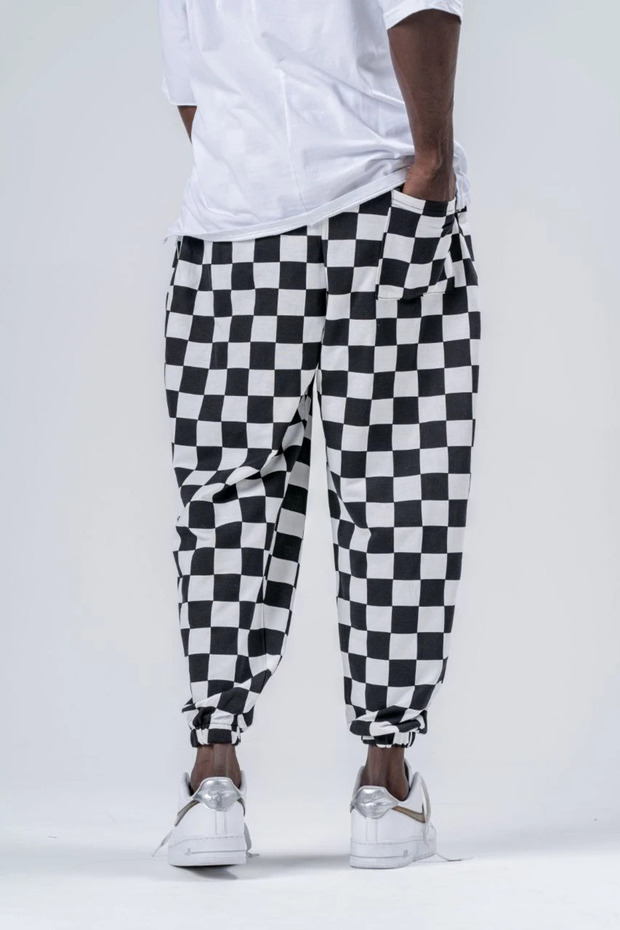 بنطلون شالوار منقوش بخصر مطاطي - 3