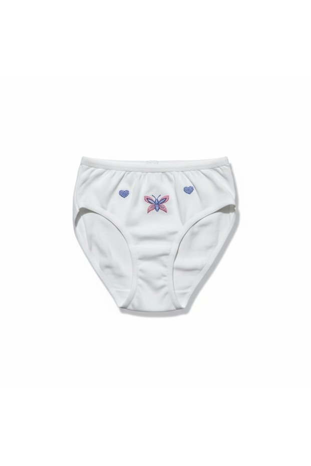 Girl's 100% Cotton Embroidered Bato Panties (Pack of 2)