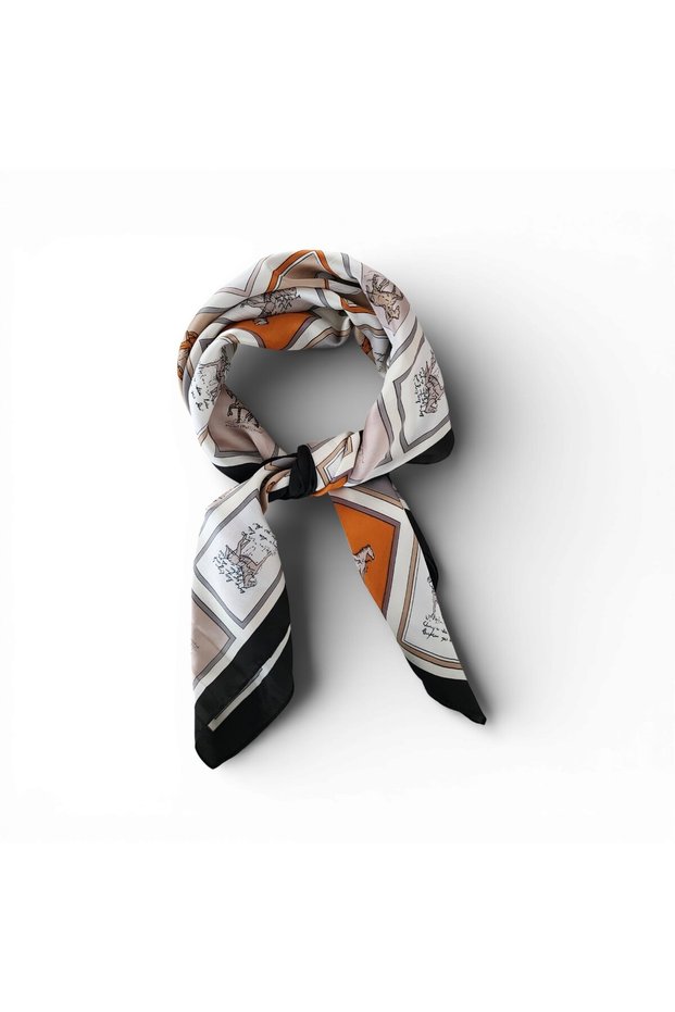 Whisper of Horses Satin Scarf 70X70 cm