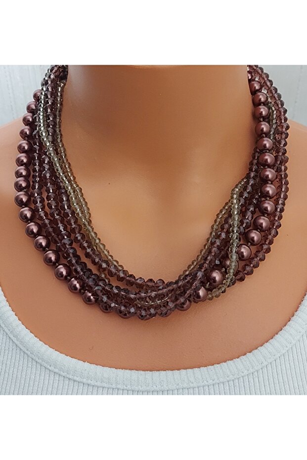 قلادة من الخرز الكريستالي - 1