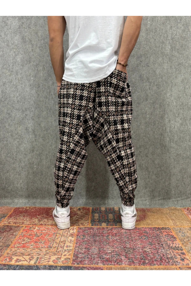 بنطلون شالوار منقوش بخصر مطاطي - 2