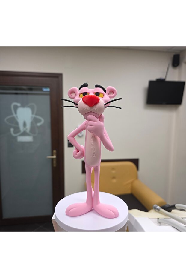 Pembe Panter Figür - 1