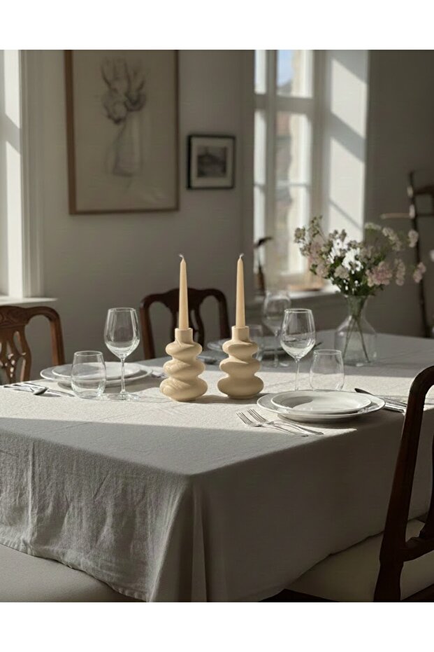 2'li Set Modern Bubble Şamdan & Mumluk - 1