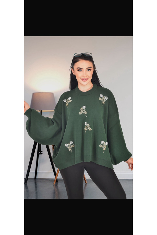 Kadın popüler oversize triko - 2