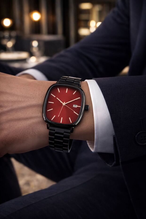 Takvimli Çelik Kordon Erkek Kol Saat - 1