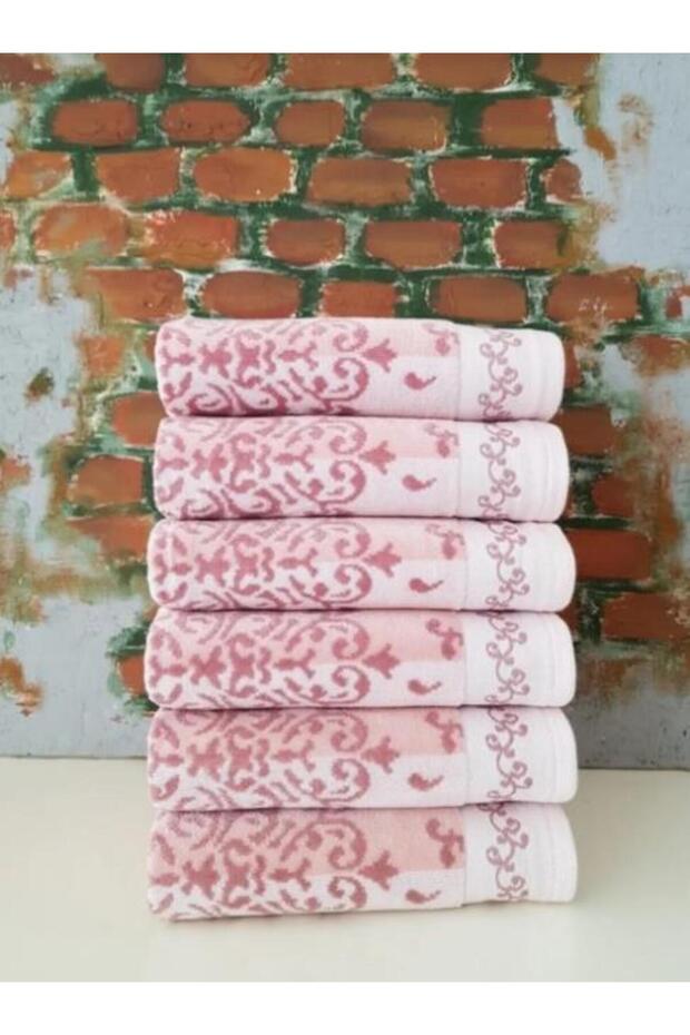 Emily 30X50 cm 6 Pieces Hand Towel Powder