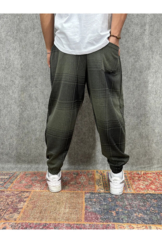 بنطلون نصف شالوار مطوي ومزين بنمط مع خصر مطاطي - 2