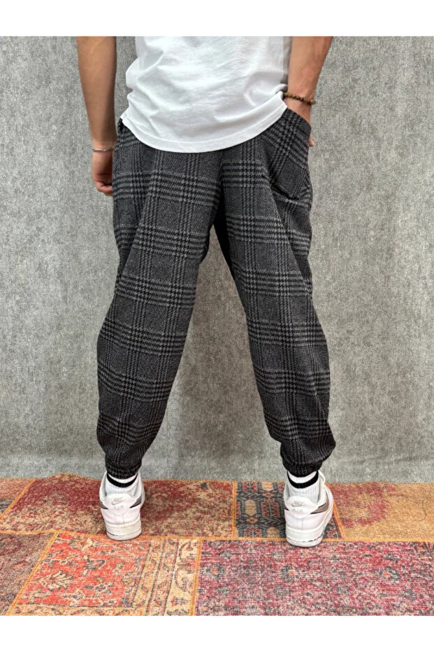 بنطلون شالوار مطوي ومزين بنمط مع خصر مطاطي - 2