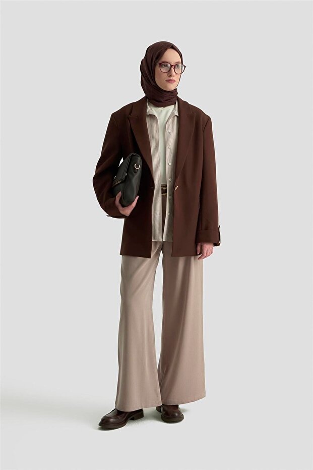Palazzo Pants Mink - 2