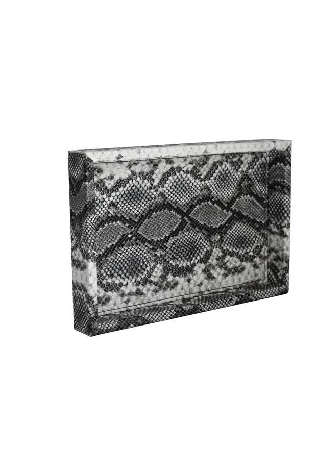 Moena Studio Decorative Medium Size Snake Pattern Faux Leather Tray