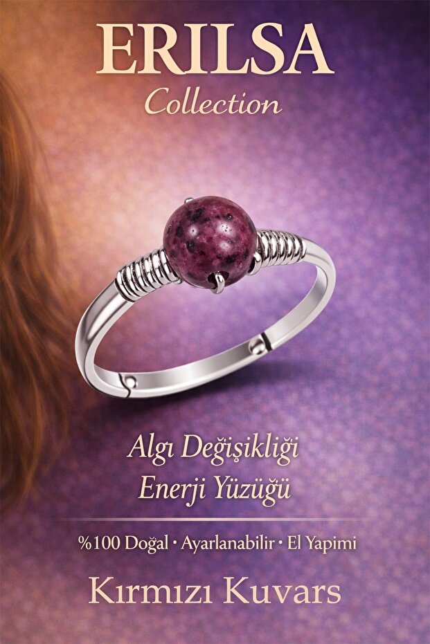 Certified Perception Change Energy Ring – Red Quartz Adjusted Thin Case Aries Sagittarius Scorpio