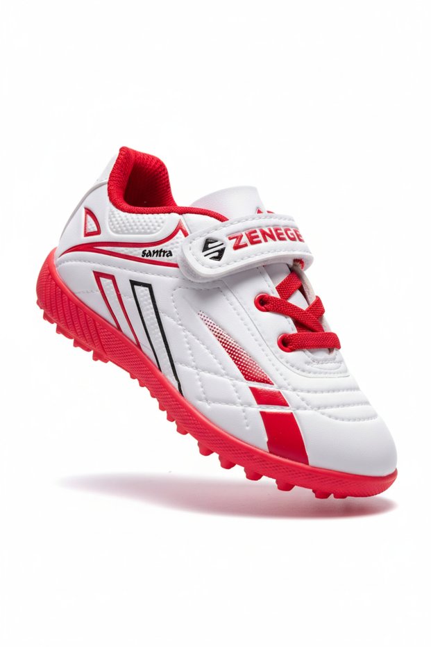 Red and White Soccer Cleats Children's Soccer Cleats Turf Shoes