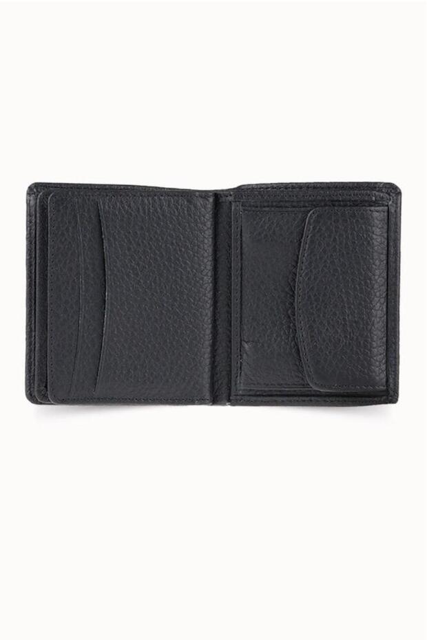 Black Men's Wallet with Medium Double Python and Coin Compartment - 4