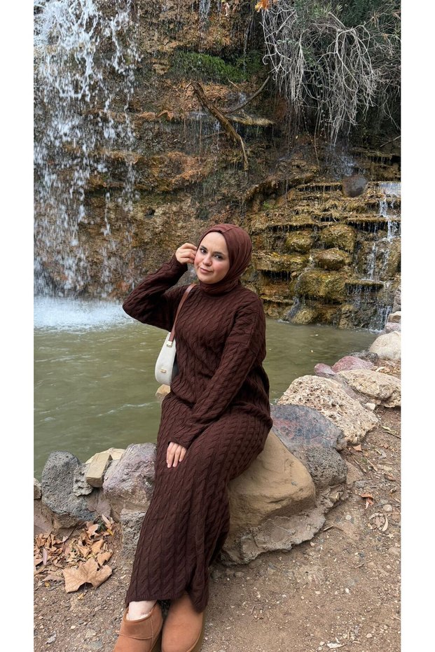 Women's Knitted Detailed Knitwear Dress