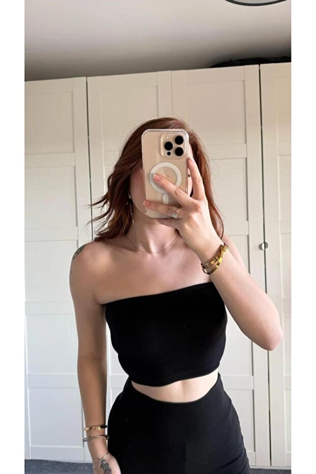 Straplez Fitilli Örme Büstiyer - 3