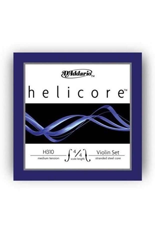 D'Addario H310 Helicore Violin String Set (4/4) | Multi-Strand Steel Core Structure with Clear and Focused Sound