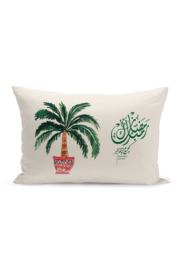 غطاء وسادة مطبوع رقميًا مزدوج الجوانب من سلسلة رمضان (غطاء سرير رمضان)