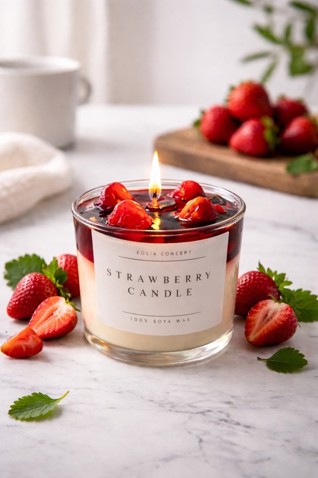 Mum Çilek Aromalı
