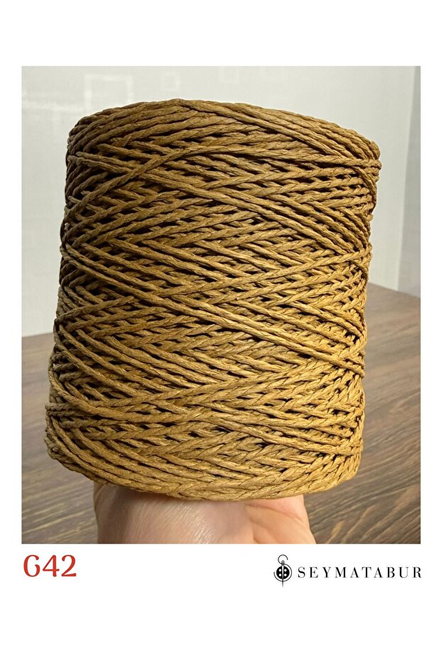 Hand Knitted Paper Thread – 180-200 Gr Yumak | Straw Look Bag & Basket Knitting Yarn