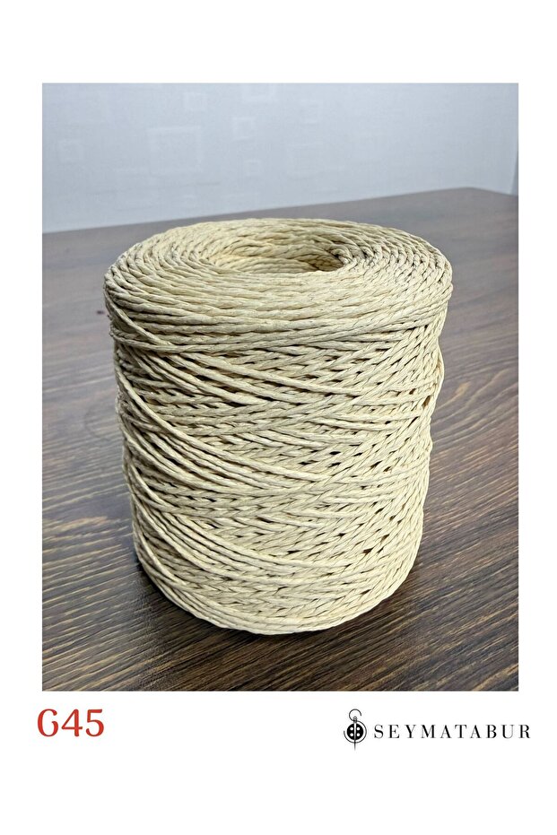 Hand Knitted Paper Thread – 180-200 Gr Yumak | Straw Look Bag & Basket Knitting Yarn