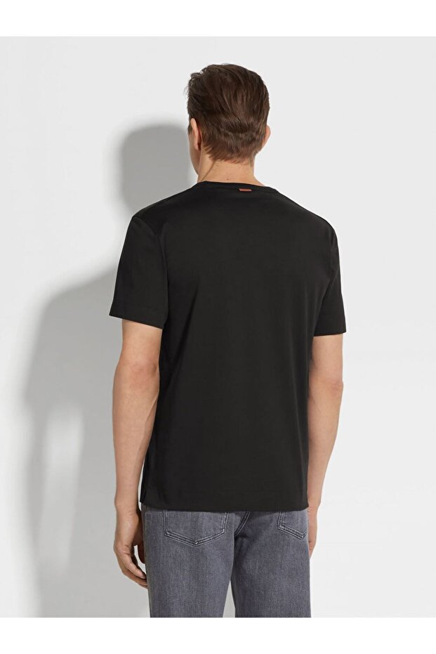 Logo Patch Pamuklu Tişört - 5