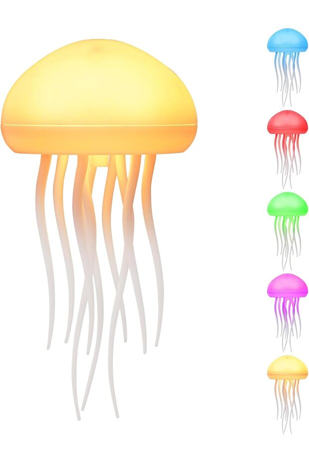 BomKra Plastic Voice Control RGB Gradient Bedside Lamp with Dancing Jellyfish Legs
