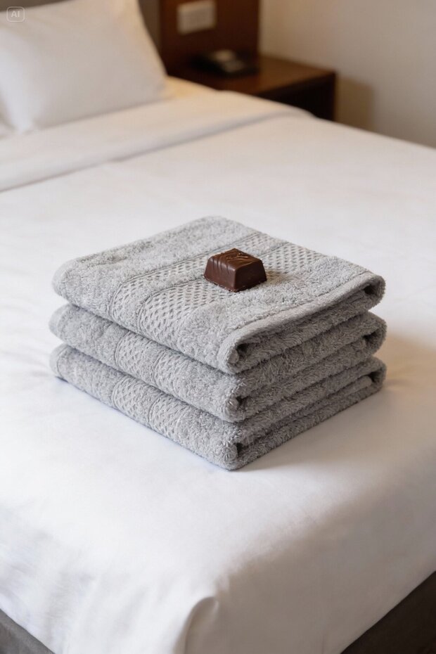 2-Piece Honeycomb Bath Towel - 90X145 Cm, 280 Gr, 100% Cotton