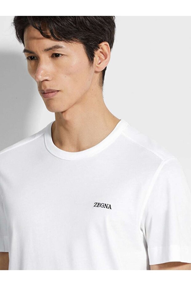 Logo Patch Pamuklu Tişört - 4