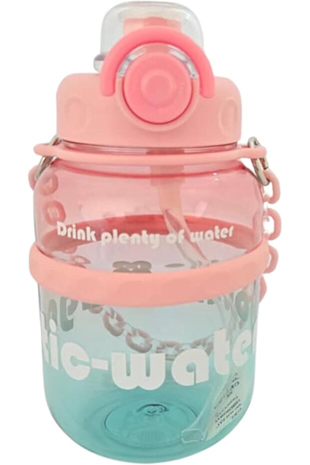 Kids Magnetic Belt Water Bottle with Straw | 700 ml water bottle Best for School, Walks & Picnics (P