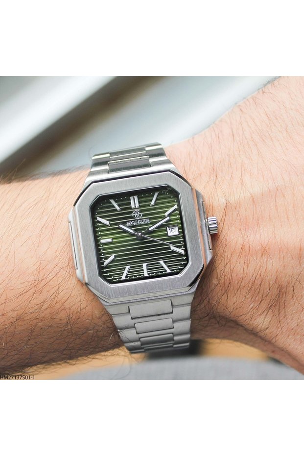 Hm27137S01-1 Men's Wristwatch with Steel Band