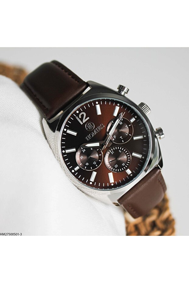 Hm27500S01-3 Leather Band Men's Wristwatch