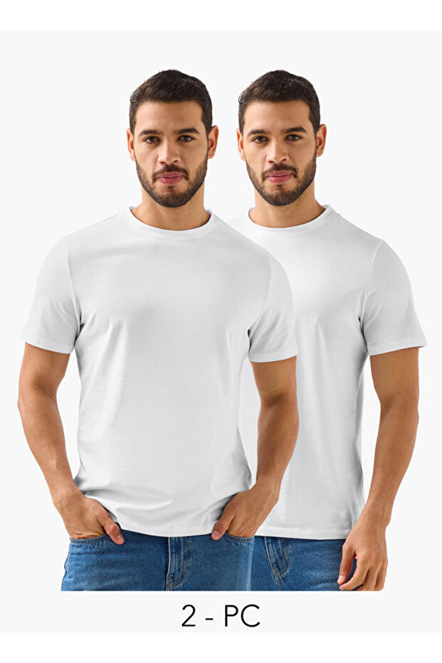 Men Crew Neck Short Sleeves T-shirt - Set of 2