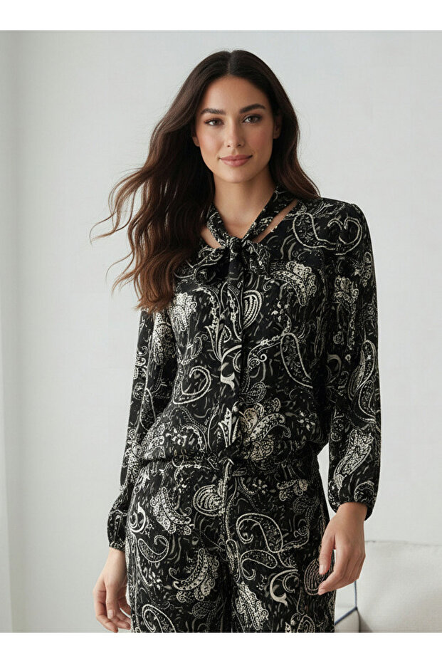 طقم بيجاما مكون من قطعتين (قميص وبنطال) - 3