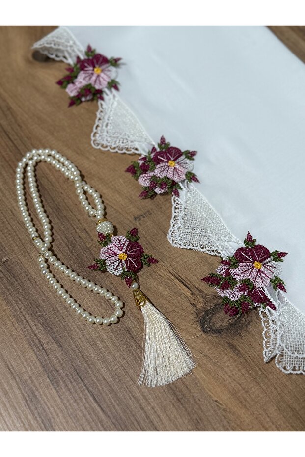 İğne oyası namaz başörtüsü - 6