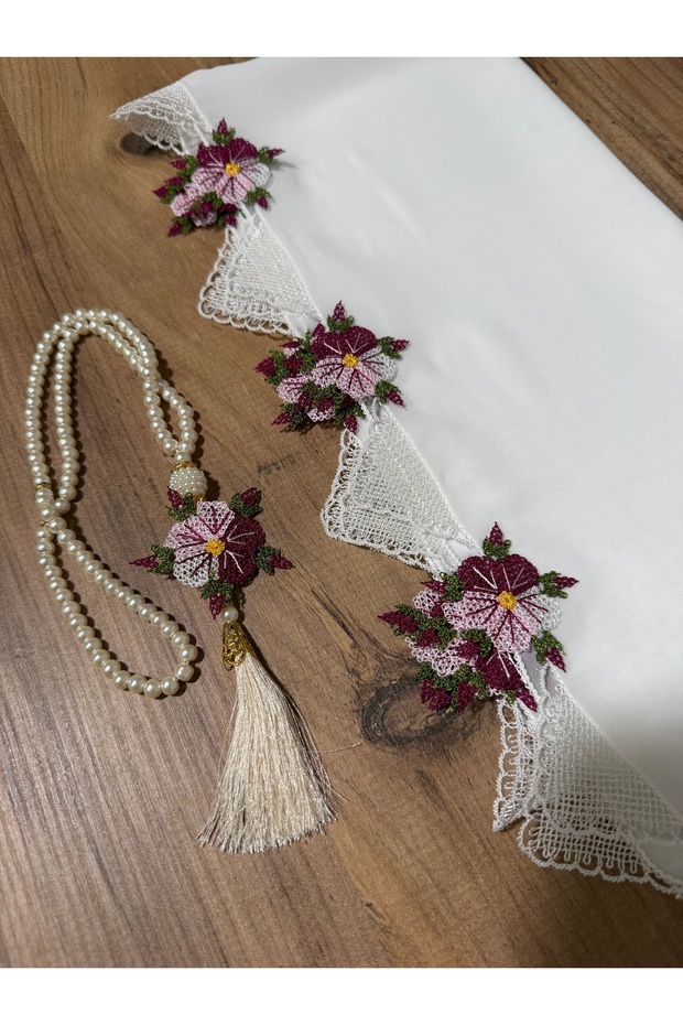 İğne oyası namaz başörtüsü - 4