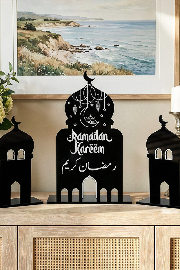 Ramadan Kareem Written Acrylic Table Decoration - Islamic Table Presentation Decoration