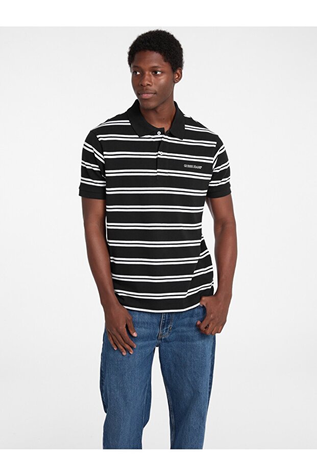 Jeans Ss Stripe Men's Regular Fit Polo T-Shirt