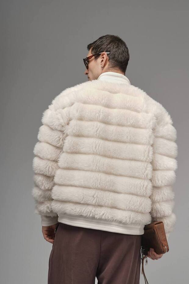 Oversize peluş mont - 2