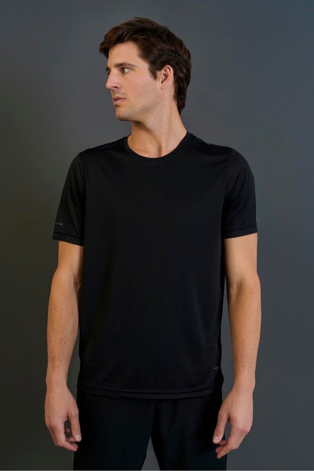 Regular Men's Crew Neck Black T-Shirt